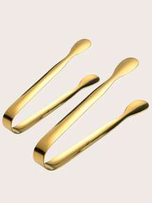 2入組冰夹不銹鋼小糖鉗子金屬圓頭餐飲夾子廚房服務鉗子酒吧酒具配件