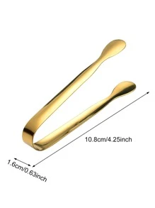 2入組冰夹不銹鋼小糖鉗子金屬圓頭餐飲夾子廚房服務鉗子酒吧酒具配件