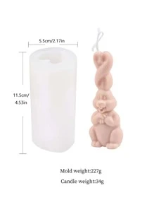 1入組卡通兔子形狀DIY矽膠模具 - 白色 - 查看 2