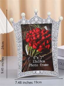 1pc Faux Pearl Decor Photo Frame With Random Inner Paper - Multicolor - View 8