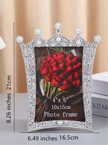 1pc Faux Pearl Decor Photo Frame With Random Inner Paper - Multicolor - View 9