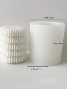 1入組圓柱形形狀DIY矽膠模具 - 白色 - 查看 2