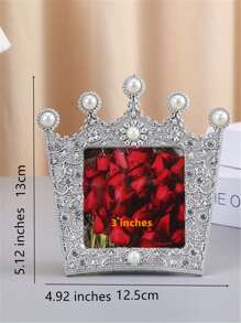 1pc Faux Pearl Decor Photo Frame With Random Inner Paper - Multicolor - View 10