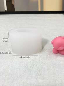 1入組熊形狀DIY矽膠模具 - 白色 - 查看 2