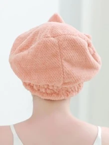 Khăn lau khô tóc Bow Decor Trang trí phòng tắm Trang trí nhà Trở lại trường Khăn tắm trùm đầu cho tiệm làm đẹp, Khách sạn Thể thao, Đồ dùng gia đình, Khăn tắm, Khăn quấn khô tóc chăm sóc da - Màu Hồng  San hô - Xem 3