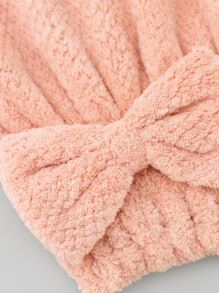 Khăn lau khô tóc Bow Decor Trang trí phòng tắm Trang trí nhà Trở lại trường Khăn tắm trùm đầu cho tiệm làm đẹp, Khách sạn Thể thao, Đồ dùng gia đình, Khăn tắm, Khăn quấn khô tóc chăm sóc da - Màu Hồng  San hô - Xem 6