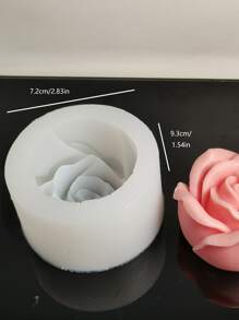 1pc Flower Shaped DIY Silicone Mold - White - View 2