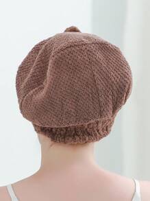 1 chiếc khăn lau khô tóc trang trí nơ, mũ lau khô tóc phong cách Bắc Âu cho phòng tắm, trang trí phòng tắm, khăn tắm trùm đầu cho salon làm đẹp, đồ thể thao khách sạn, đồ dùng thiết yếu trong gia đình, khăn tắm, khăn quấn lau khô tóc chăm sóc da - Màu nâu Sô-cô-la - Xem 4