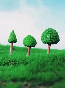 3pcs Tree Design Garden Decoration Craft - Green - View 1