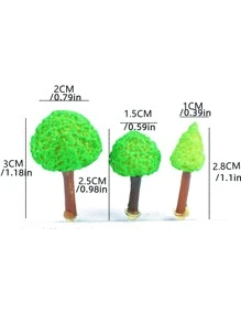 3pcs Tree Design Garden Decoration Craft - Green - View 4