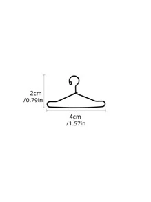 10pcs Plain Doll Clothes Hanger - Black - View 6