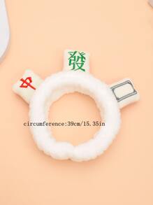 1pc Mahjong Decor Bath Headband - Multicolor - View 4