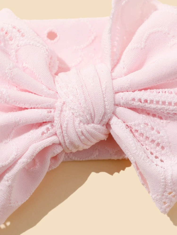 Bébé 3 pièces Bandeau Pour Cheveux Ajouré À Nœud Papillon - Multicolore - Voir 6