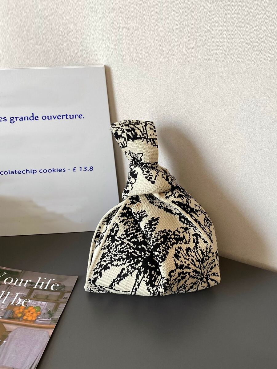 Girls Crochet Bag Tree Pattern Two Tone - Multicolor - View 1