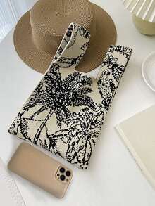 Girls Crochet Bag Tree Pattern Two Tone - Multicolor - View 4