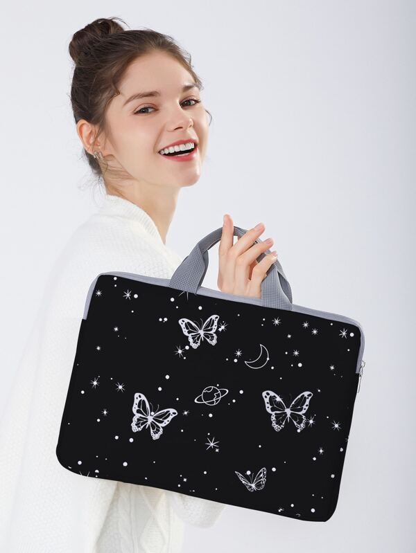 Butterfly Pattern Laptop Bag SHEIN USA