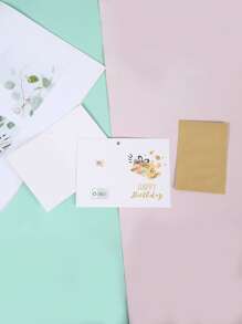 Thiệp chúc mừng đồ họa hoạt hình 16 chiếc & Phong bì 16 chiếc - Nhiều màu - Xem 4