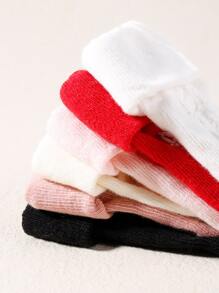 6pairs Baby Anti-slip Socks With Glue Dots - Multicolor - View 3