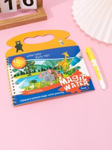 Libro De Dibujo Y Colorear Con Patrones De Animales De Dibujos Animados Lindos - Multicolor - Ver 1