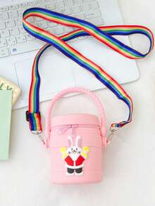 女孩水桶包卡通兔子裝飾矽膠