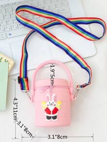 女孩水桶包卡通兔子裝飾矽膠