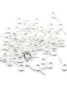 200 件/套 DIY 珠寶製作用眼銷螺紋螺絲 - 白色 - 查看 4