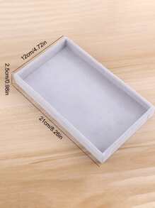1pc Plastic Jewelry Tray, Modern Grey Jewelry Storage Display Showcase Holder Box For Home - Grey - View 2