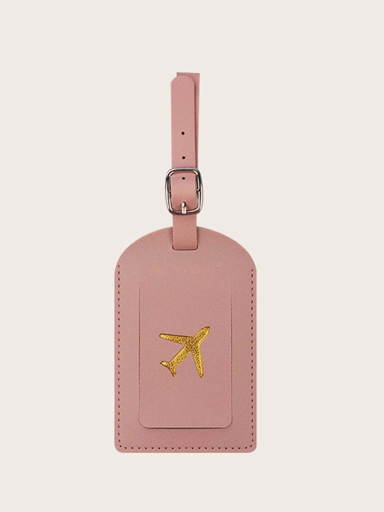 Plane Graphic Luggage Tag Buckle Design For Honeymoon Travel Accessories Vacation Accessoriesfor Holiday Season Travel Essentials For Travel Backpack Travel Bag Luggage Suitcase Travel Gear Back To School - Pink - View 1