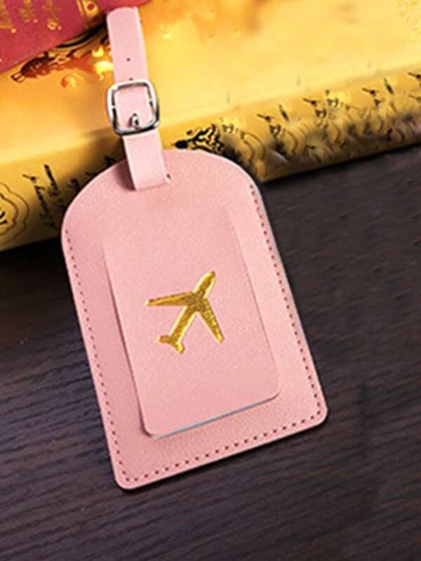 Plane Graphic Luggage Tag Buckle Design for Honeymoon Travel