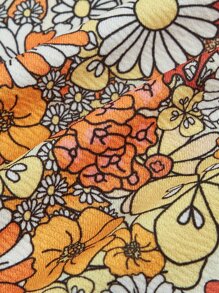 SHEIN MOD Plus Floral Print Tie Backless Halter Top, Summer - Multicolor - View 4