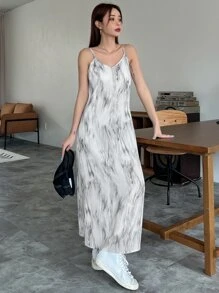 DAZY 紮染吊帶連衣裙 - 彩色 - 查看 8