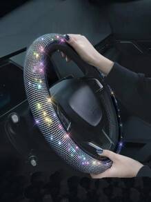 1 chiếc Bọc Vô Lăng Ô Tô Trang Trí Kim Cương Giả - Nhiều màu - Xem 1