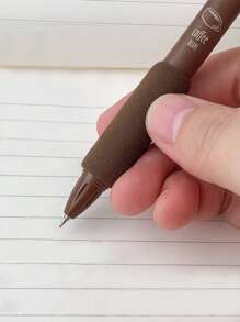 4支裝混色圓珠筆學生用簡單便攜書寫筆兒童 - 棕色 - 查看 3