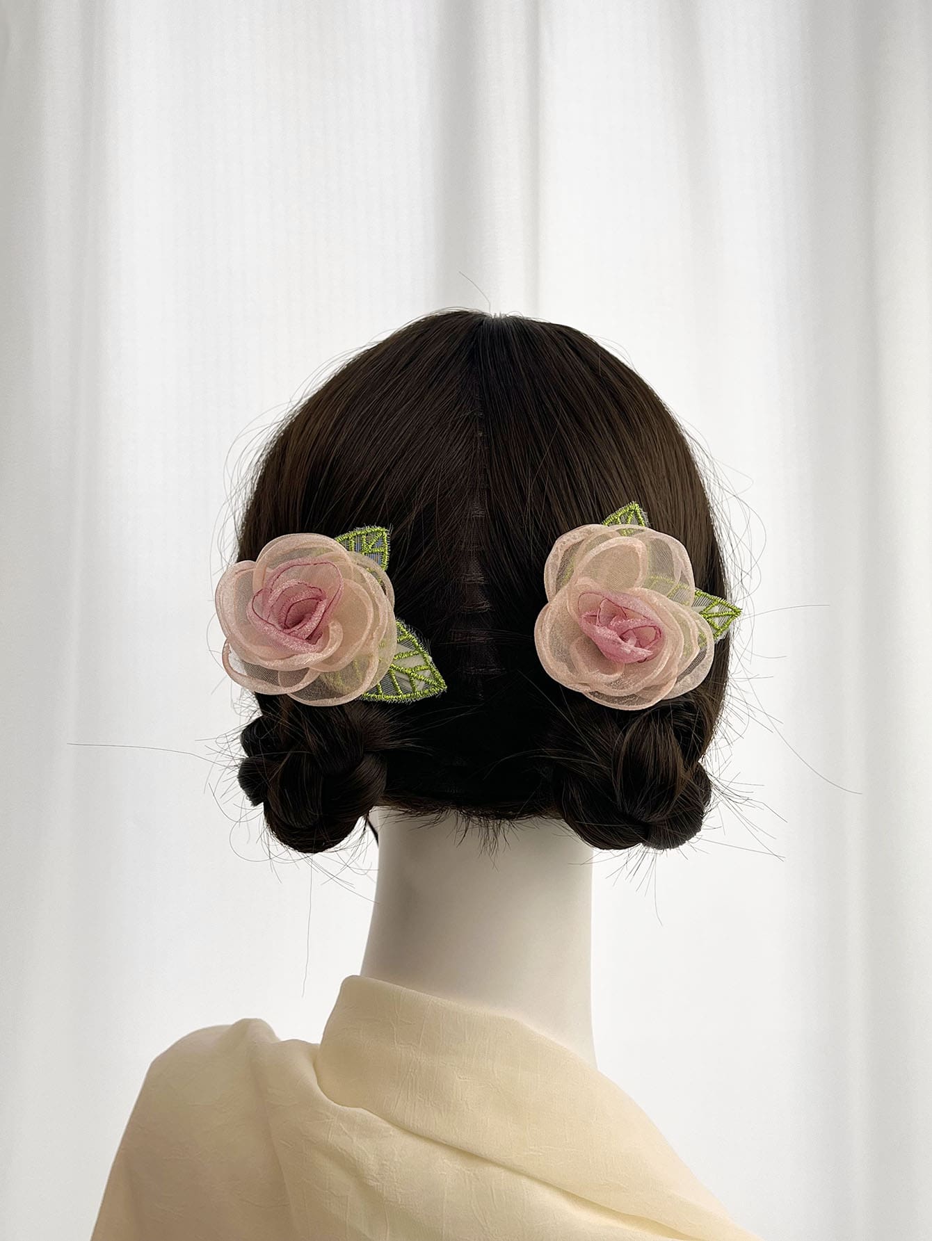 2 piezas Horquilla con diseño de flor - Multicolor - Ver 1