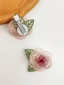 2 piezas Horquilla con diseño de flor - Multicolor - Ver 3