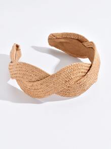 Thiết kế bện Rơm rạ Boho Thời gian rảnh rỗi Dây buộc tóc Là Thích hợp Đối với Hằng ngày Du lịch Kỳ nghỉ Và Du lịch Thanh lịch - Màu Khaki - Xem 2