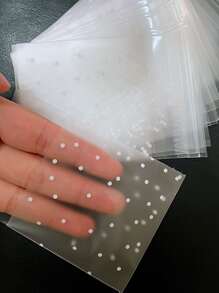 Túi quà tặng họa tiết chấm bi 100 chiếc - trắng - Xem 2