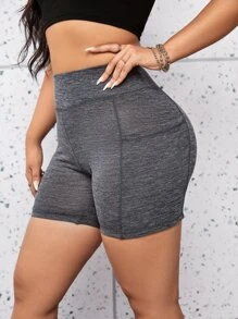 SHEIN EZwear 大碼寬腰帶騎行褲帶手機袋 - 深灰色 - 查看 5