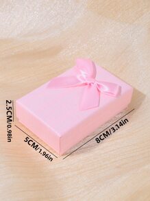 1入組蝴蝶結細節禮物盒 - 粉色 - 查看 5