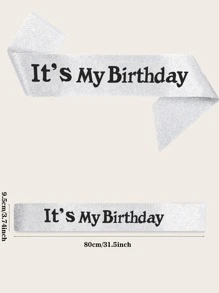 1入組生日派對帶 - 銀色 - 查看 4