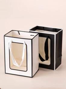2pcs Paper Gift Bag - Black and White - View 1