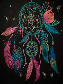 3pcs/set Dreamcatcher Pattern Duvet Cover Set(1 Duvet Cover & 2 Pillowcase), Modern Polyester Bedding Set For All Season - Multicolor - View 3