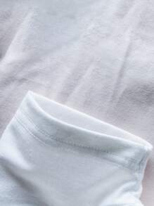 Baby Boy Letter Graphic Hooded Tee & Shorts - White - View 4