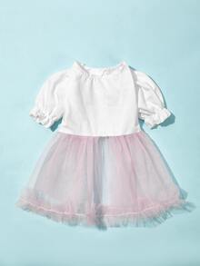 PETSIN 1pc Two Tone Pet Dress For Cat And Dog For Summer - Multicolor - View 3