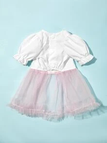 PETSIN 1pc Two Tone Pet Dress For Cat And Dog For Summer - Multicolor - View 5