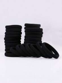 50pcs Solid Hair Tie - Black - View 1