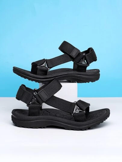 Boys Hook-and-loop Fastener Sports Sandals, Sporty Outdoor Fabric Sport Sandals