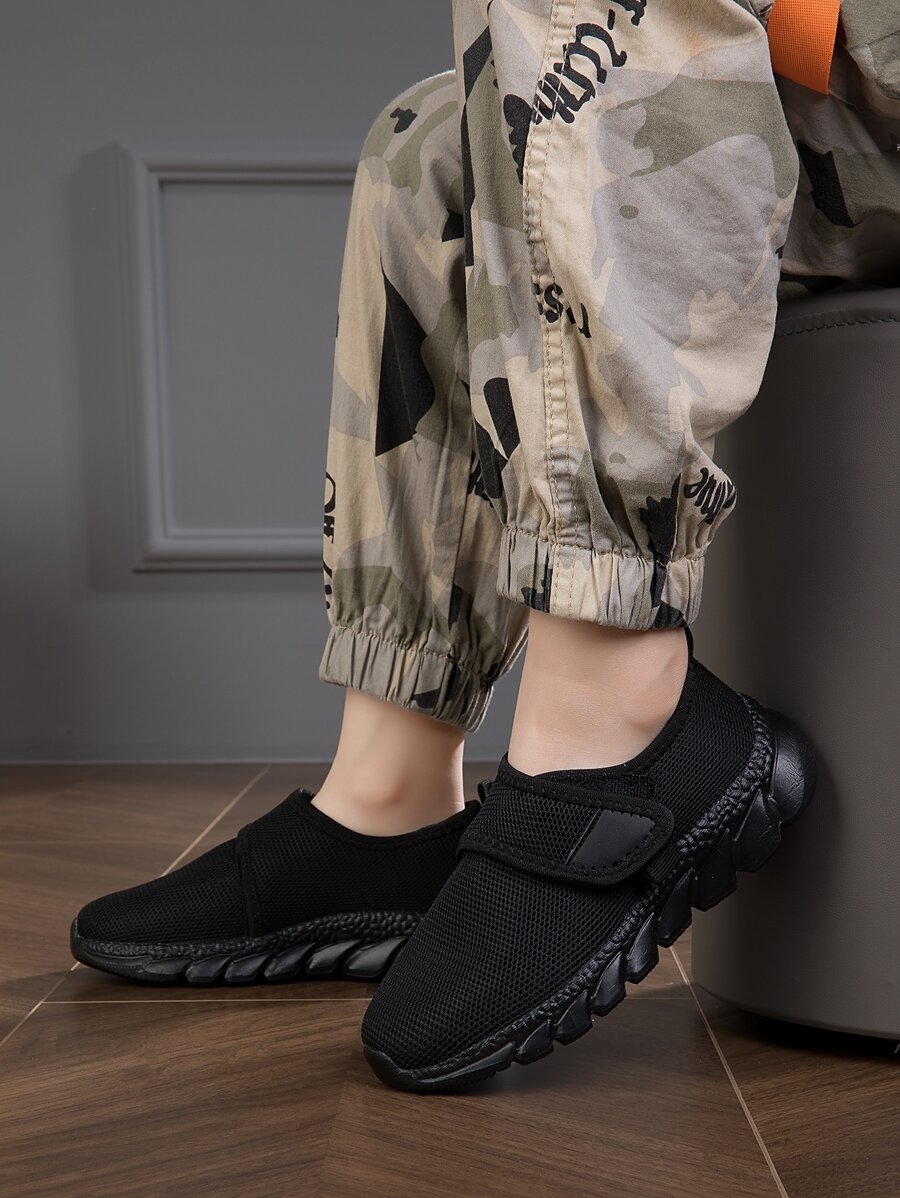 Boys Hookandloop Fastener Strap Sneakers, Sporty Outdoor Fabric