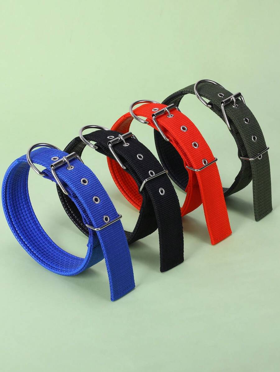 1pc Adjustable Pet Collar - Red - View 1