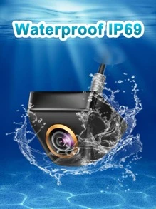 Camera chiếu hậu ô tô AHD 1920x1080P phổ thông, ống kính mắt cá góc rộng 180 độ, camera lùi chống nước Full HD có tầm nhìn ban đêm - màu đen - Xem 6